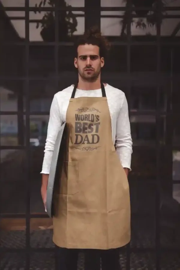 Worlds Best Dad Apron With Chef Hat