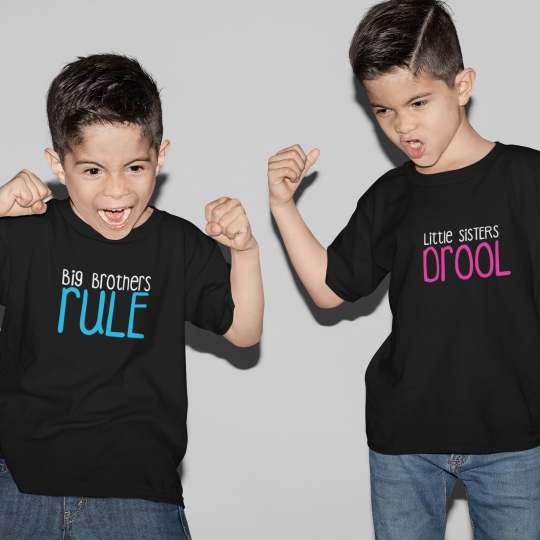 Rule and Drool Big Little Brother's  Printed cotton T-Shirts