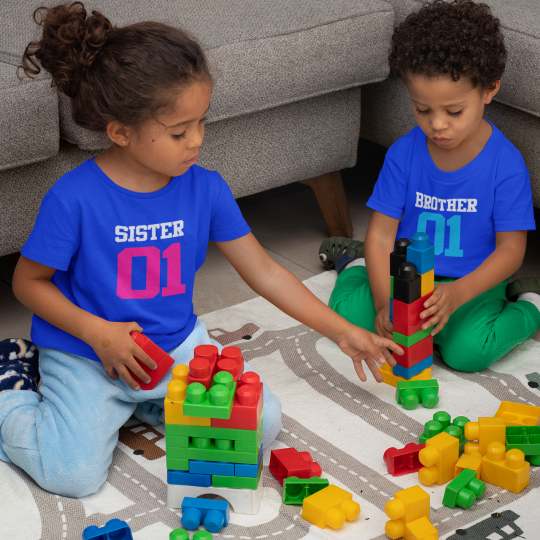 No. 1 Brother Sister Sibling Combo T-Shirt