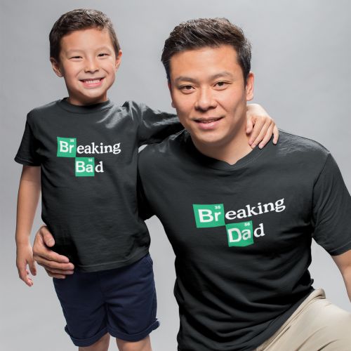 Breaking Dad and Breaking Bad Series Matching Family T-Shirts