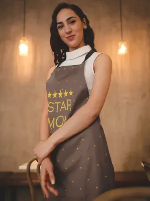 5 Star Mom & Worlds Greatest Dad Apron Set of 2