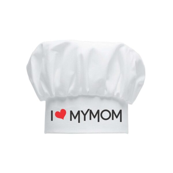 I Love My Mom Apron with Chef Hat