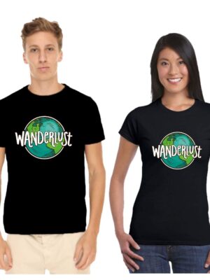 Wanderlust Vacation Matching Couple T-Shirts