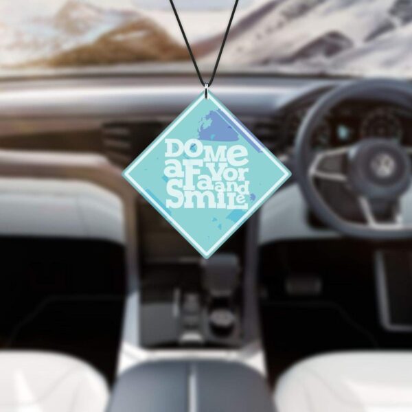 Motivational Gifts Acrylic Car Hanging Accessories Do Me a Favor and Smile Printed Interior Decoration