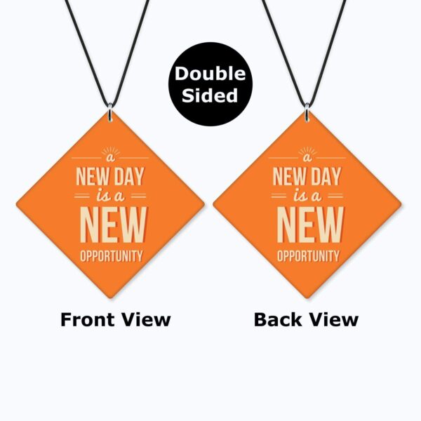 Motivational Gifts Acrylic Car Hanging Accessories A New Day is a New Opportunity Printed Interior Decoration