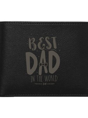 Best Dad in The World Men's Leather Wallet