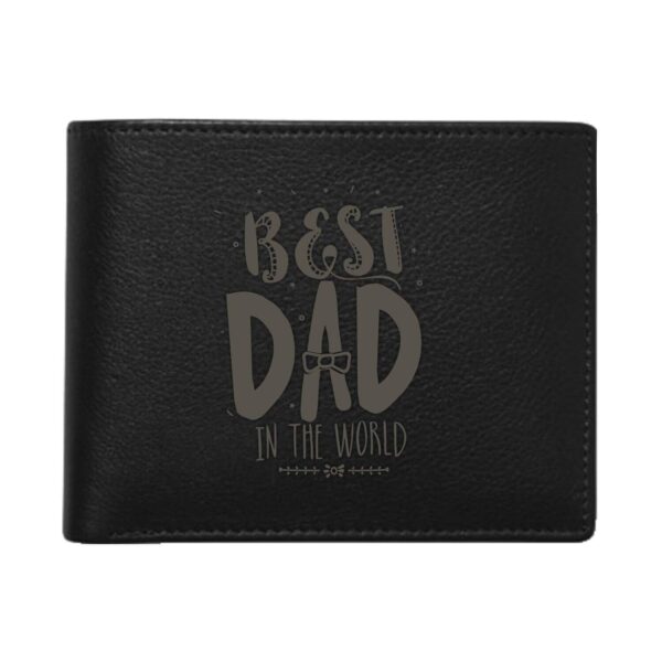 Best Dad in The World Men's Leather Wallet
