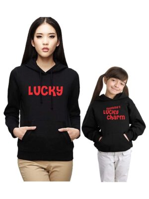 Moms Lucky Charm Family Hoodies Set
