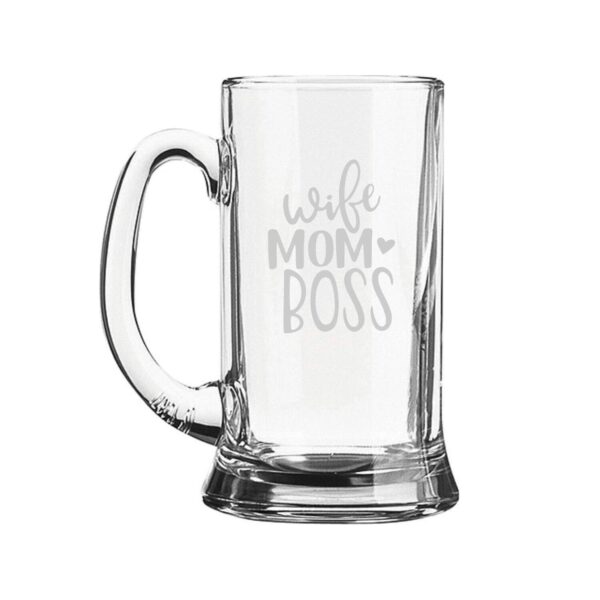 Wife Mom Boss Beer Mug