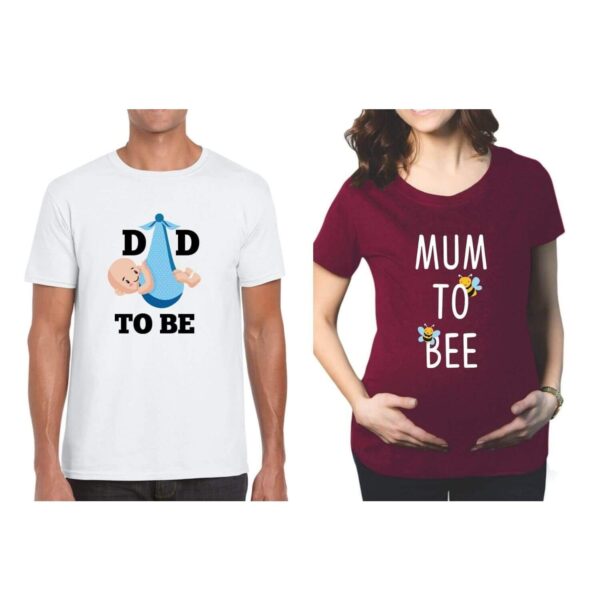 To Be Mom & Dad Maternity Couple T-Shirts