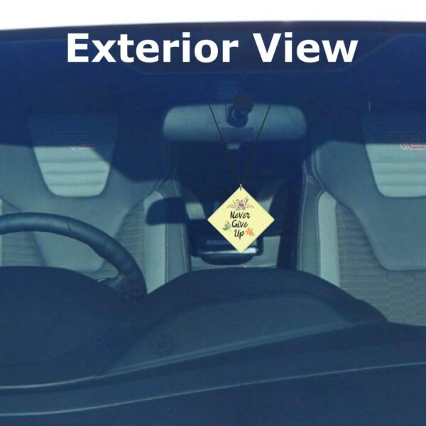 Motivational Gifts Acrylic Car Hanging Accessories Never Give Up Printed Interior Decoration