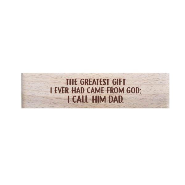 Birthday Gifts for Father Handmade Wooden Pen with Engraved Rectangle Pen Box Holder - The Greatest Gift I Call Him
