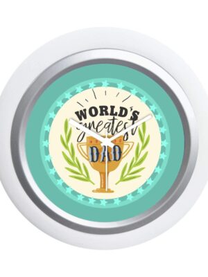 Worlds Greatest Dad Desk Clock for Dad