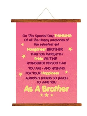 Scroll Greeting Card for Brother Naughtiest Pride Brother - 15 x 20 inches