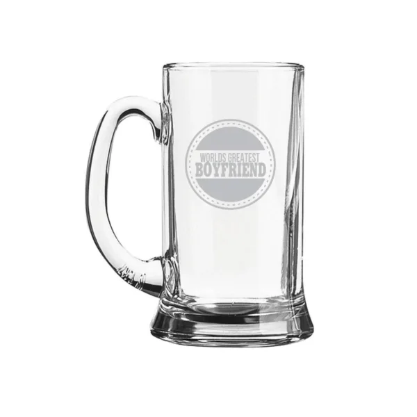 Worlds Greatest Boyfriend Engraved Beer Mug