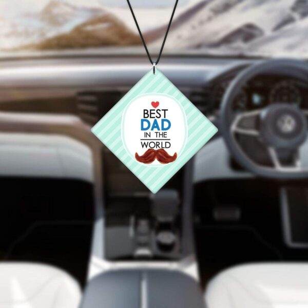 Best Dad in The World Car Hanging