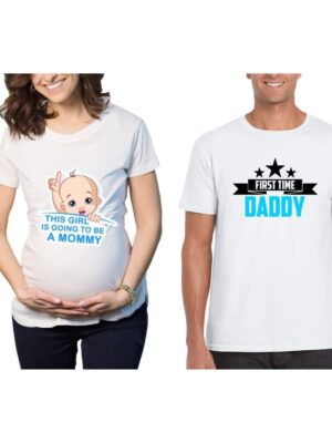 This Girl is Going to be a Mummy First Time Daddy Maternity Couple T-Shirts