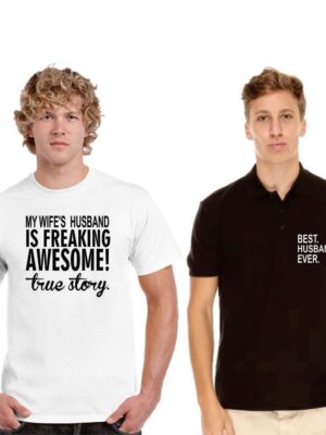 Best and Awesome Husband Matching Couple T-Shirts