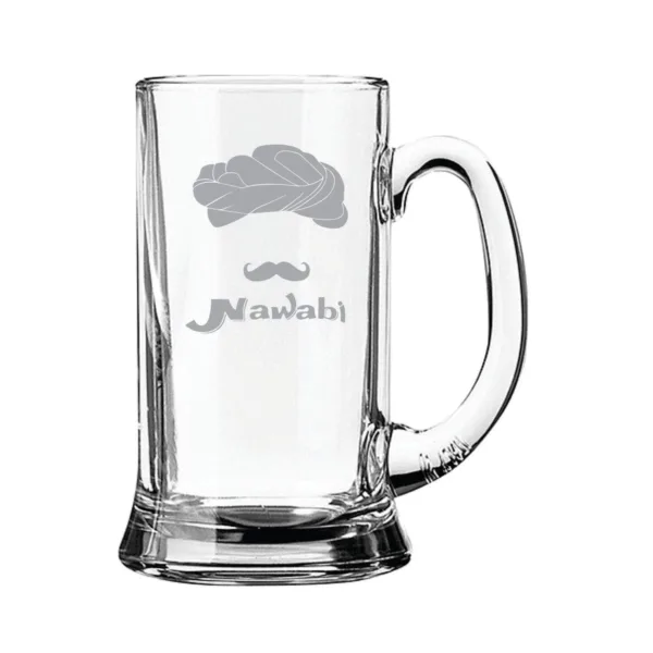 Nawaabi Kebabi Sharaabi Hindi Engraved Beer Mugs Set