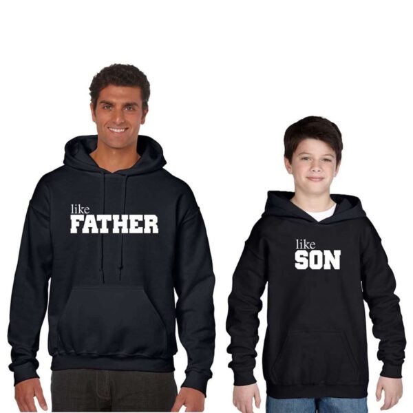 Family Sweatshirts Like Father Like Son Set of 2 Black