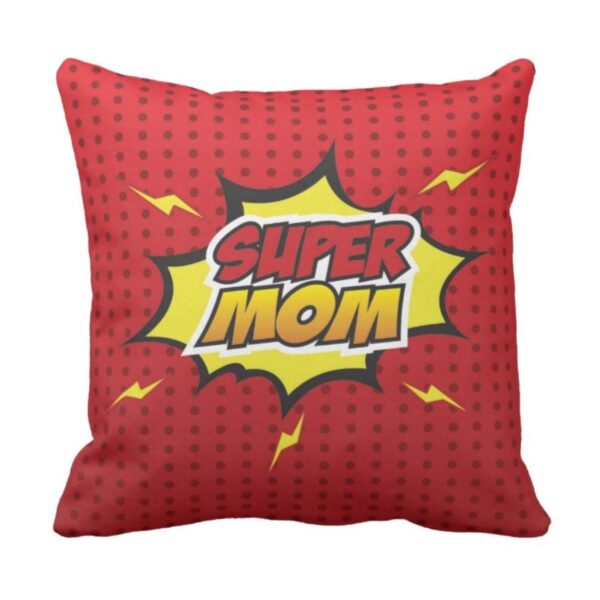 Super Mom Gift Hamper for Mother - Apron Cushion Cover Mug Coaster Birthday Gifts for Mom