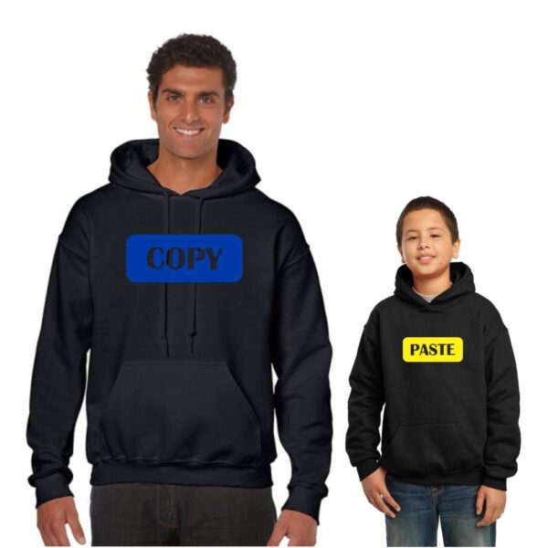 Colorful Copy Paste Family Hoodies Set