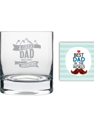 Great Dad Whiskey Glass for Father