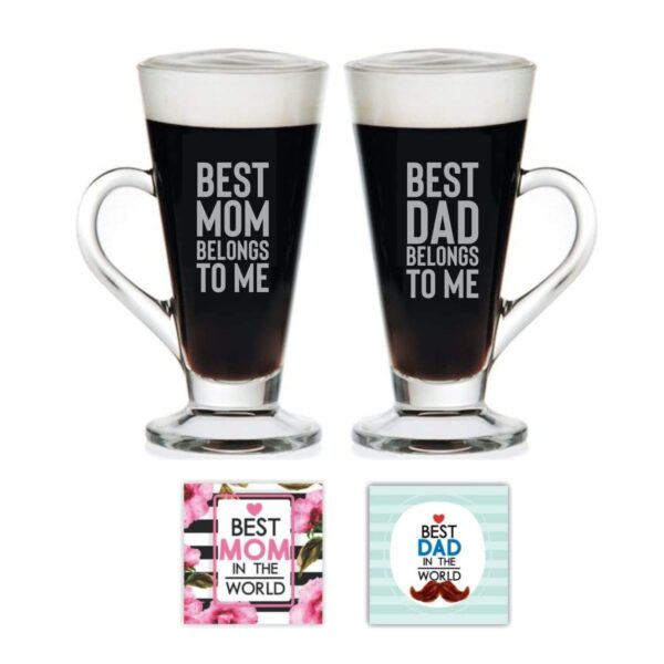 Best Mom Dad Belongs to me Couple Tea Cups