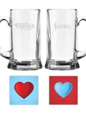 Together Forever Beer Mug for Couple