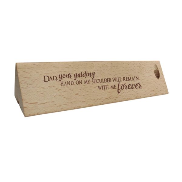 Handmade Wooden Pen with Engraved Triangle Pen Box Holder - Dad Your Guiding Hand