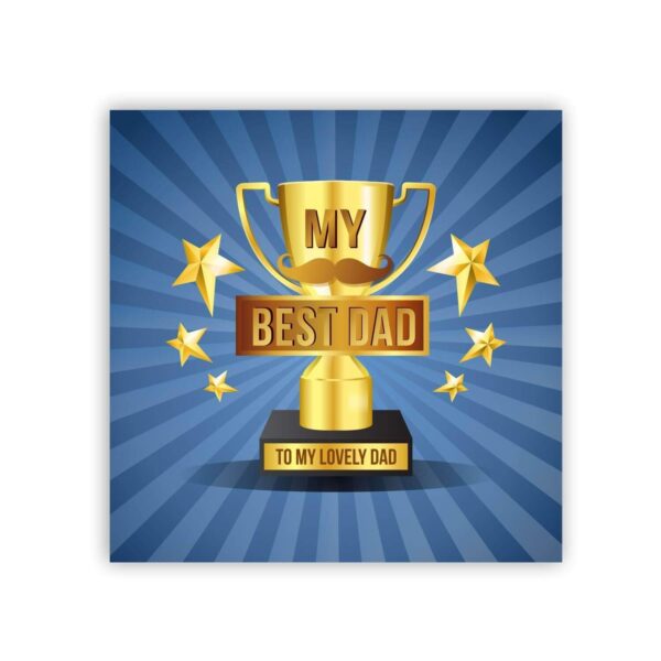 My Best Dad to My Lovely Dad Fridge Magnet - Round