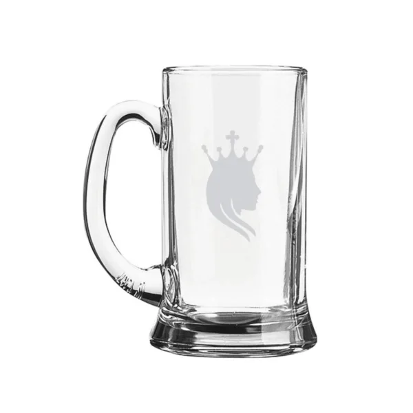 Queen Silhouette Wife Girlfriend Engraved Beer Mug