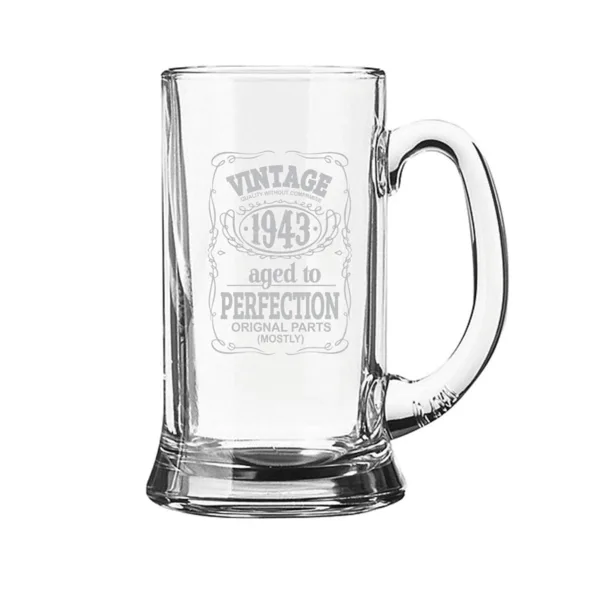 Vintage 1943 Engraved Beer Mug