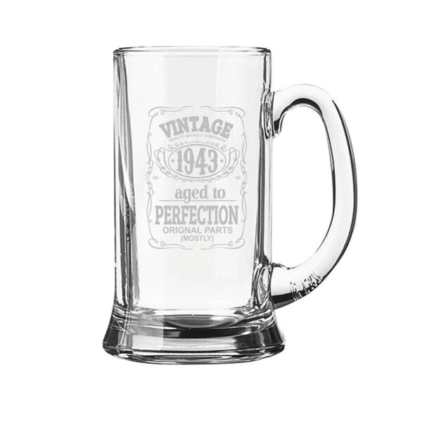 Vintage 1943 Engraved Beer Mug