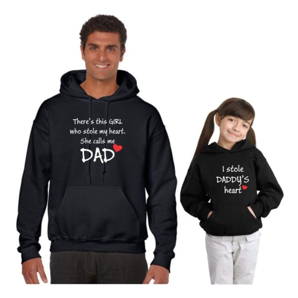 I Stole My Dads Heart Family Hoodies Set