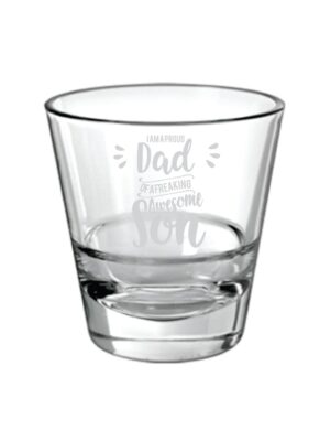 Starry Best Dad Ever Whiskey Glass for Dad