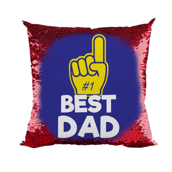 No-1 Best Dad Printed Magic Cushion (with Filler) 12X12 inches