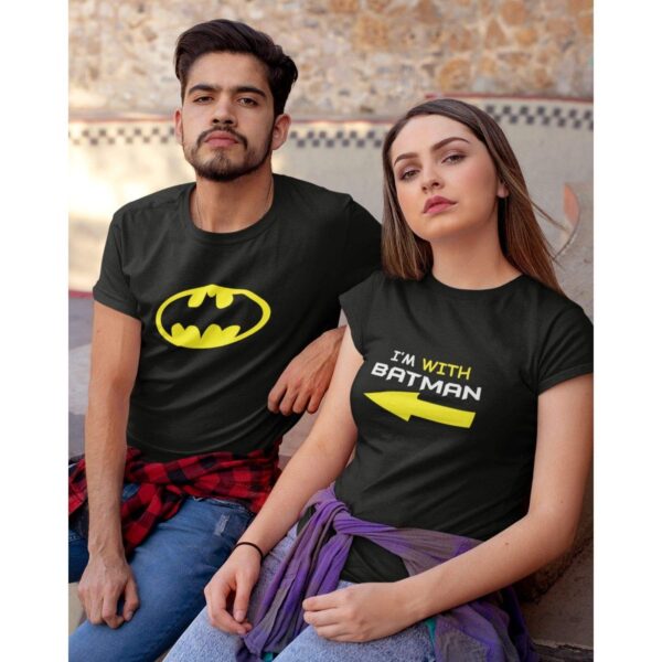 I'm with Batman Matching Couple T-Shirts
