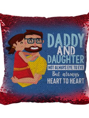 Daddy and Daughter Printed Magic Cushion (with Filler) 12X12 inches