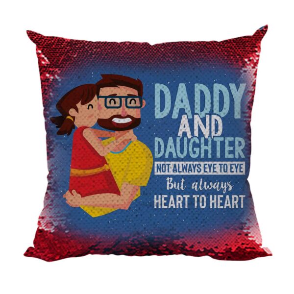 Daddy and Daughter Printed Magic Cushion (with Filler) 12X12 inches