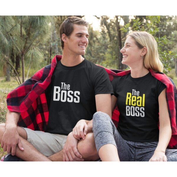 The Boss & The Real Boss Matching Couple T-Shirts