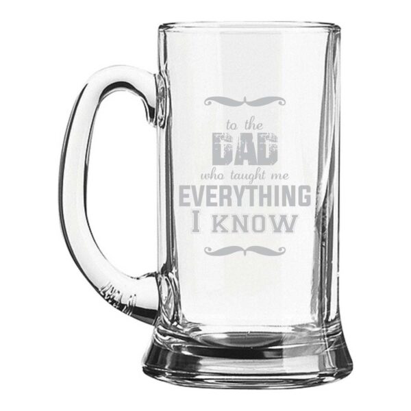 dad Taught Me Everything Icon Beer Mug