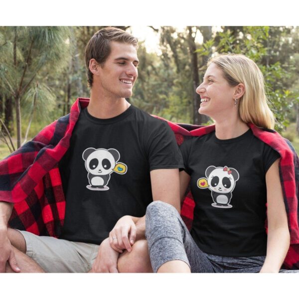 Cute Panda Matching Couple T Shirts