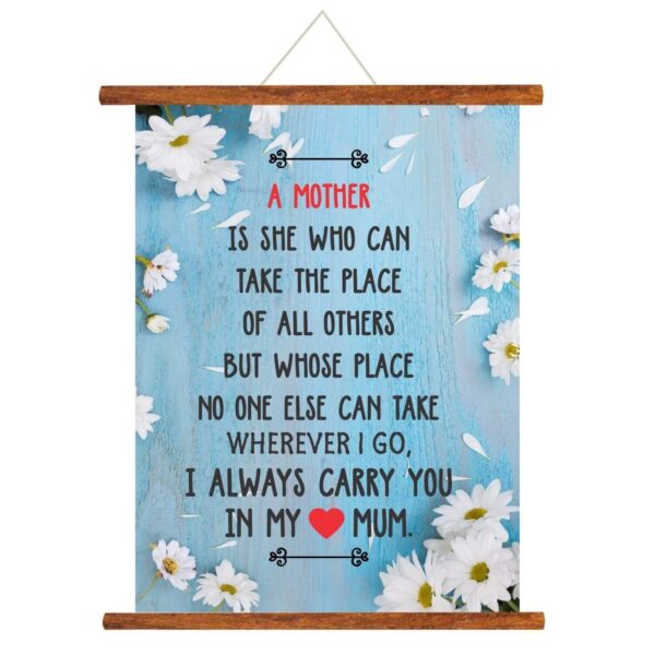 Birthday Gifts for Mom Scroll Greeting Card (12 x 16 Inches) Wall Hanging Décor - Mom You Fill My Life