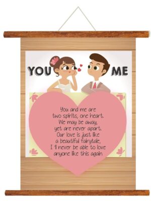 Greeting Card Love Romantic for Girlfriend Wife Boyfriend Husband You and Me Scroll Gift - 15 x 20 inches