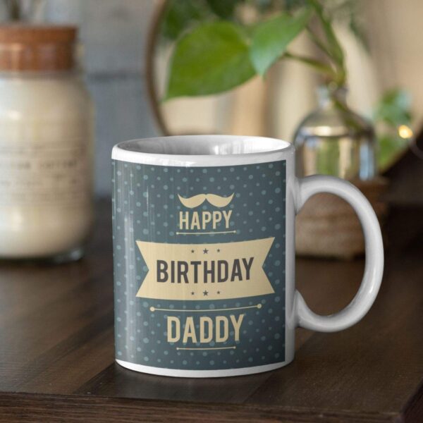 Happy Birthday Daddy Coffee Mug Coaster - Combo Set of 2