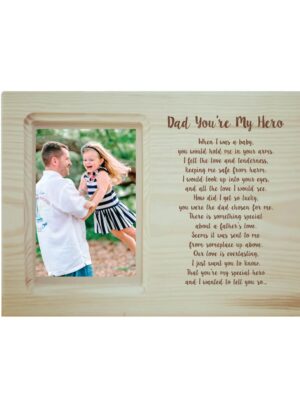 Dad You are My Hero Engraved Frame