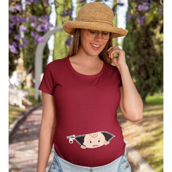 Baby Watching From Stomach Maternity T-Shirt