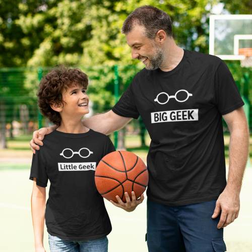 Big Geek & Little Geek Dad and Son Matching T-Shirts
