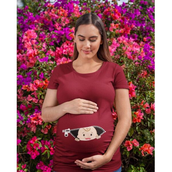 Baby Watching From Stomach Maternity T-Shirt